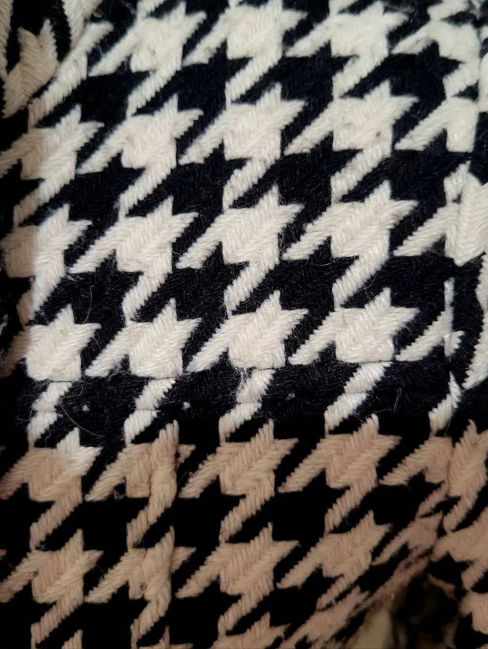 George Girls Black & White Houndstooth Double-Breasted Coat | Size 10-12 - Picture 4 of 7